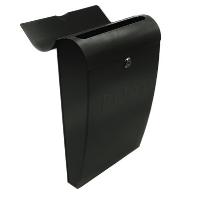 Wall Mounted Post Box in Black - 3