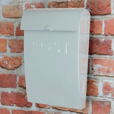 Wall Mounted Post Box in White