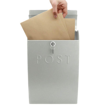 Wall Mounted Post Box in White - 4