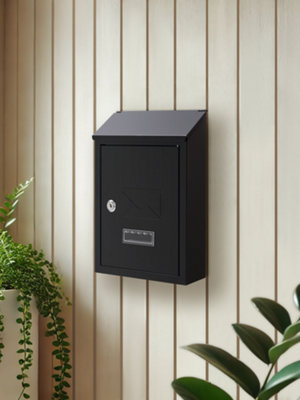 Wall Mounted Post Box, Lockable Mailbox with 2 Keys, Weatherproof ...