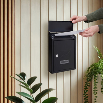 Wall Mounted Post Box, Lockable Mailbox with 2 Keys, Weatherproof ...