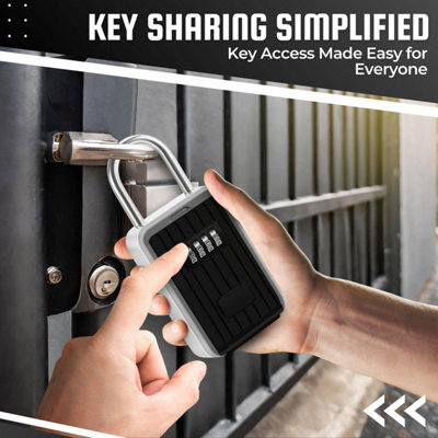 Wall Mounted Security Key Box With 4 Digit Digital Code, Extra Large ...