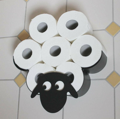 Wall Mounted Sheep Toilet Roll Holder