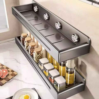 Wall Mounted Shower Storage Rack Stainless Steel Bathroom Shampoo Shelf ...