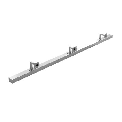 Wall Mounted Step Railing Stair Railing Banister Stainless Rectangular Handrail with Bracket L 350 cm