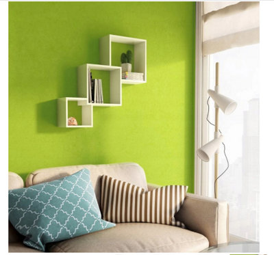 Wall Mounted Tier Square Shaped Floating Shelves - Finish White