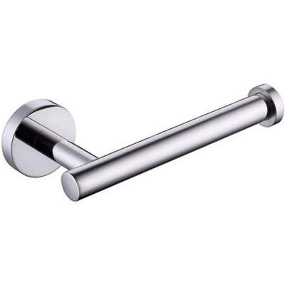 Wall Mounted Toilet Roll Holder Chrome Tissue Paper Stand Bathroom Round