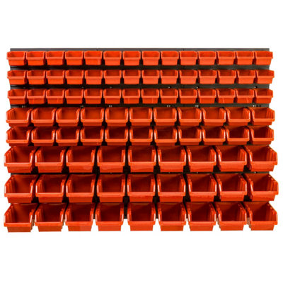 WALL MOUNTED TOOL PEG BOARD SET GARAGE STORAGE BINS WORKSHOP RACK SHED ORGANISER Model 10 - 8