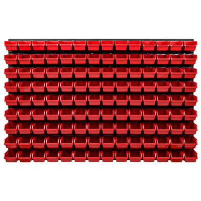 WALL MOUNTED TOOL PEG BOARD SET GARAGE STORAGE BINS WORKSHOP RACK SHED ORGANISER Model 12