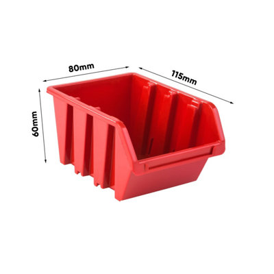 WALL MOUNTED TOOL PEG BOARD SET GARAGE STORAGE BINS WORKSHOP RACK SHED ORGANISER Model 12 - 3