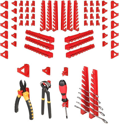 WALL MOUNTED TOOL PEG BOARD SET GARAGE STORAGE BINS WORKSHOP RACK SHED ORGANISER Model 2 - 6