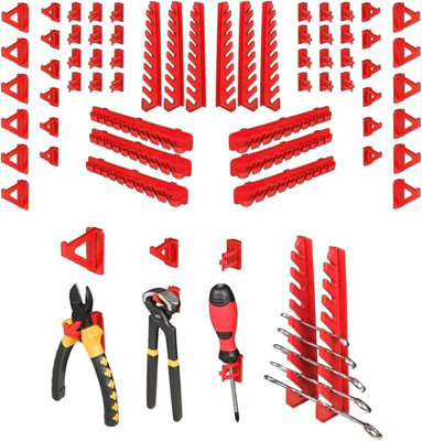 20pcs wall clothes rack peg board tool utility hooks heavy duty