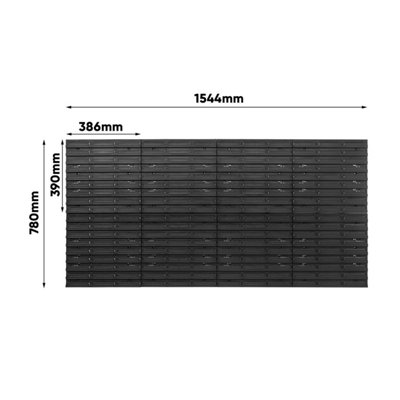 WALL MOUNTED TOOL PEG BOARD SET GARAGE STORAGE BINS WORKSHOP RACK SHED ORGANISER Model 40 - 3