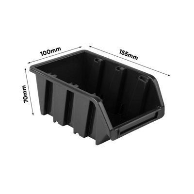 WALL MOUNTED TOOL PEG BOARD SET GARAGE STORAGE BINS WORKSHOP RACK SHED ORGANISER Model 40 - 7