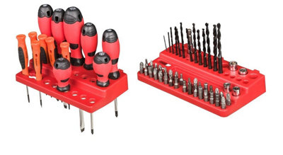 WALL MOUNTED TOOL PEG BOARD SET GARAGE STORAGE BINS WORKSHOP RACK SHED ORGANISER Model 46 - 4