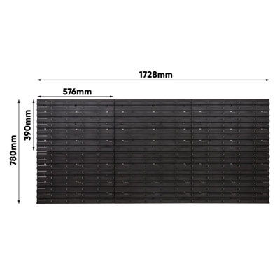 WALL MOUNTED TOOL PEG BOARD SET GARAGE STORAGE BINS WORKSHOP RACK SHED ORGANISER Model 46 - 5