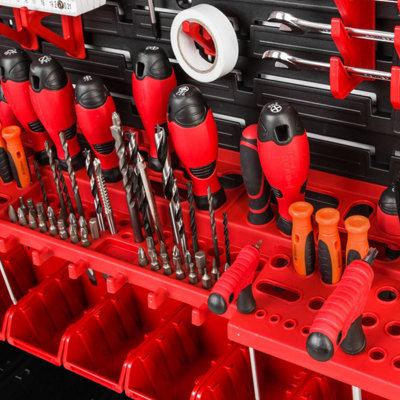 Wall Mounted Tool Peg Board Organizer – Garage Workshop Storage Bins, Racks & Shelves