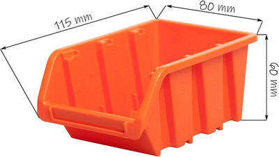 WALL MOUNTED TOOL PEG BOARD SET GARAGE STORAGE BINS WORKSHOP RACK SHED ORGANISER Model 4 - 3