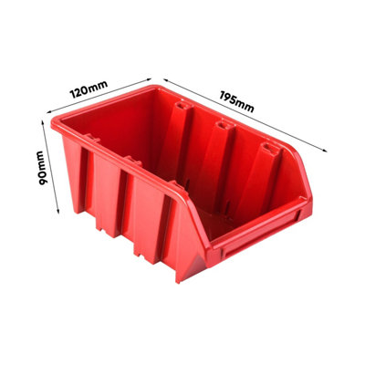 WALL MOUNTED TOOL PEG BOARD SET GARAGE STORAGE BINS WORKSHOP RACK SHED ORGANISER Model 50 - 6