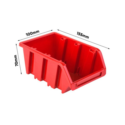 WALL MOUNTED TOOL PEG BOARD SET GARAGE STORAGE BINS WORKSHOP RACK SHED ORGANISER Model 50 - 8