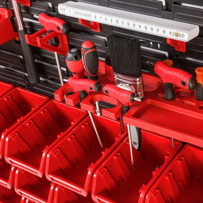 WALL MOUNTED TOOL PEG BOARD SET GARAGE STORAGE BINS WORKSHOP RACK SHED ORGANISER Model 8 - 3