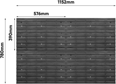 WALL MOUNTED TOOL PEG BOARD SET GARAGE STORAGE BINS WORKSHOP RACK SHED ORGANISER Model 8 - 4
