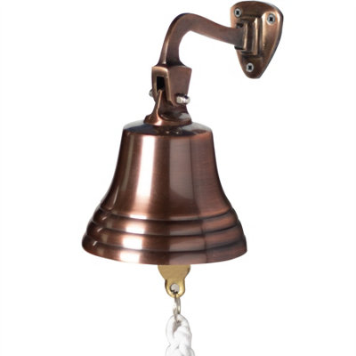 Wall Mounted Traditional Door Ship Bell Bronze - 3