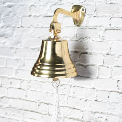 Wall Mounted Traditional Door Ship Bell Gold