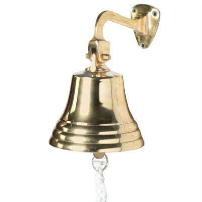 Wall Mounted Traditional Door Ship Bell Gold - 3