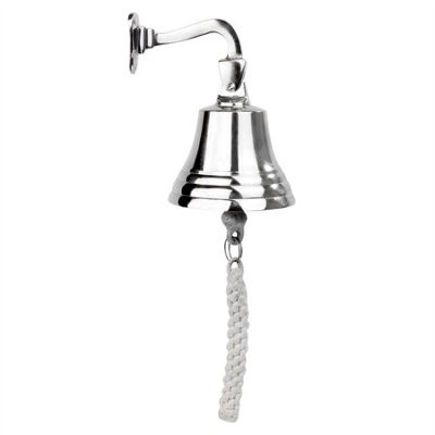 Wall Mounted Traditional Door Ship Bell Silver