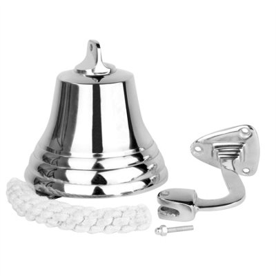 Wall Mounted Traditional Door Ship Bell Silver - 3