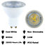 Wall Mounted Up Down Lights with LED GU10 Bulbs: Solid Brass: Twin Pack