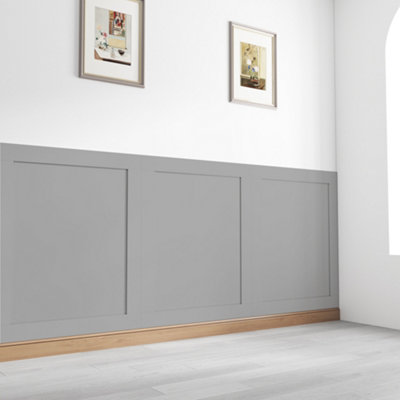 Wall Panelling Kit Shaker Style 3D Wall Panel Paintable MDF Wood (H)900 ...