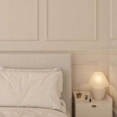 Wall Panels World Astragal Large MDF Wall Panel Moulding - 34mm x 15.5mm x 2440mm, Primed (Pack of 6)