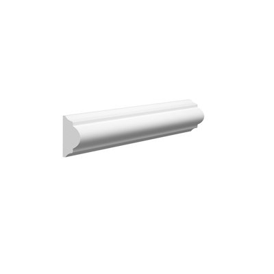 Wall Panels World Astragal Large MDF Wall Panel Moulding - 34mm x 17.5mm x 3050mm, Primed (Pack of 6)