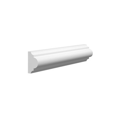 Wall Panels World Astragal Maxi MDF Wall Panel Moulding - 40mm x 25mm x 4200mm, Primed (Pack of 4)