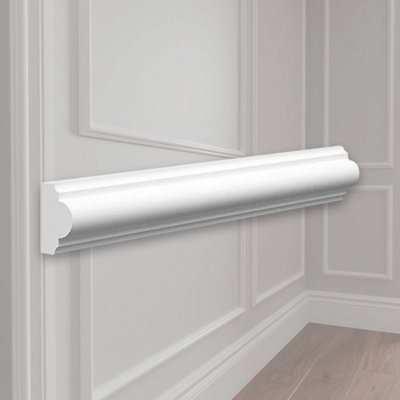 Wall Panels World Astragal MDF Wall Panel Moulding - 25mm x 15mm x 2440mm, Primed (Pack of 6)