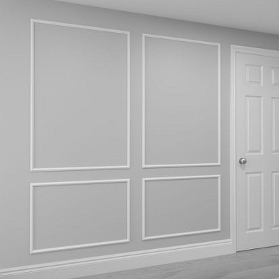 Wall Panels World Astragal MDF Wall Panel Moulding - 25mm x 15mm x 4200mm, Primed (Pack of 6)