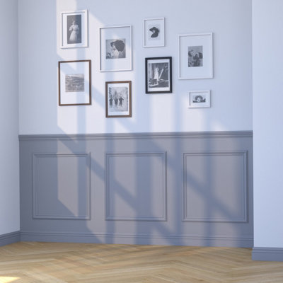 Wall Panels World Florence MDF Wall Panel Moulding - 54mm x 17mm x 4200mm, Primed (Pack of 4)