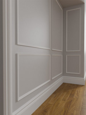 Wall Panels World Inset MDF Wall Panel Moulding - 20mm x 9mm x 3050mm, Primed (Pack of 6)