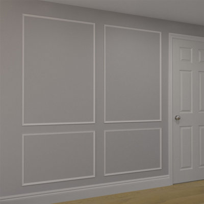 Wall Panels World Inset MDF Wall Panel Moulding - 20mm x 9mm x 3050mm, Primed