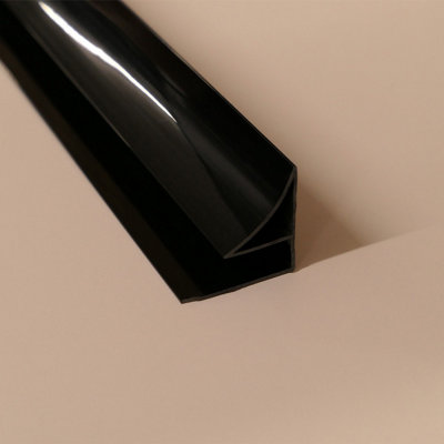 Wall Panels World PVC Wall Panel Coving Trim Black, 10mm, Pack of 4