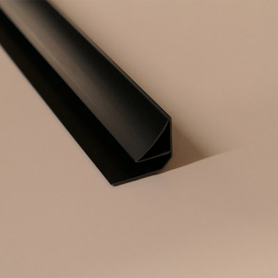 Wall Panels World PVC Wall Panel Coving Trim Black, 8mm, Pack of 4