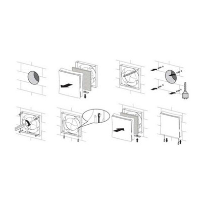 Wall Passive Air Intake Ventilation Kit 100mm with Adjustable Airflow ...