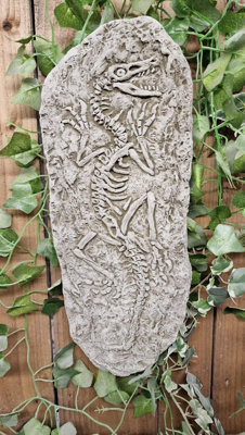 Wall Plaque Stone Cast Jurassic Design