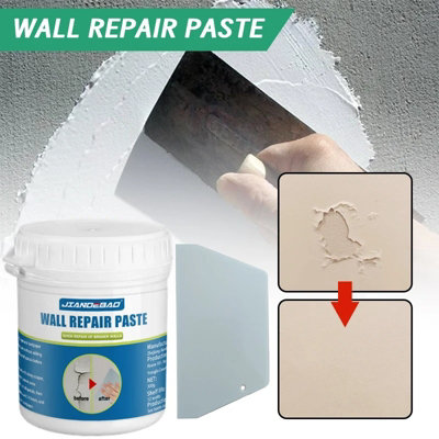Wall Repair Paste Kit with Spatula Easy Home Wall Fix, White