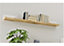 Wall Shelf Floating Display Storage Shelving 147cm White Matt Oak Effect Alameda