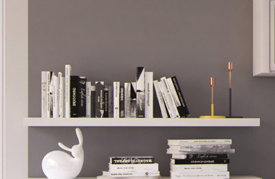 White Floating Shelf, Modern Sleek Decorative Shelf | Spark Shell