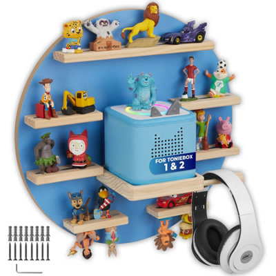 Wall Shelf Mylittlestory Moon Holds Up to 28 Tonies  - blue