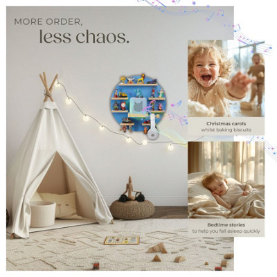 Wall Shelf Mylittlestory Moon Holds Up to 28 Tonies  - blue